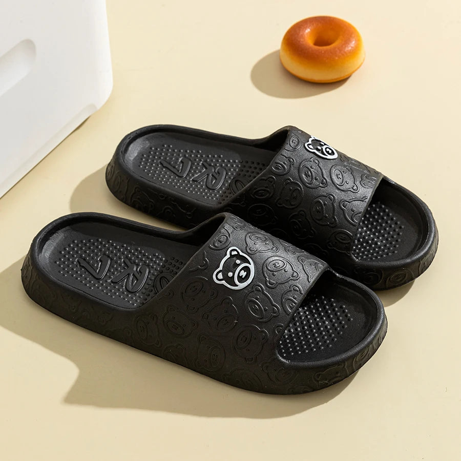 Men’s Summer Bear Print Slippers